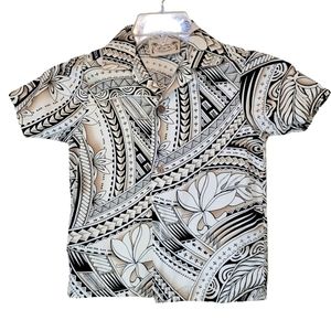 𝅺fashion E&K Made in Hawaii Button Up Short Sleeve Shirt Kids Size 8